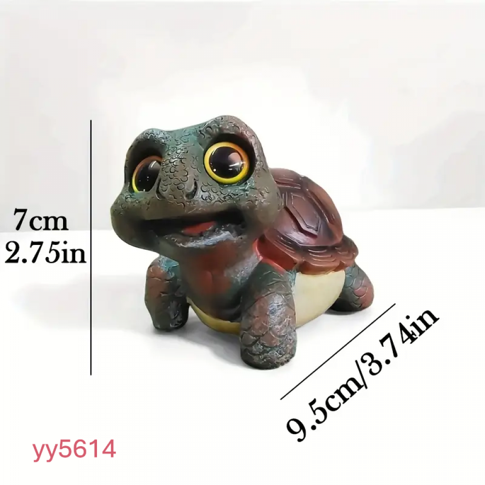 YY5614 Gözleri Büyük Kaplumbağa Biblo Silikon Kalıp – Sevimli ve Şık Dekoratif Hediye!